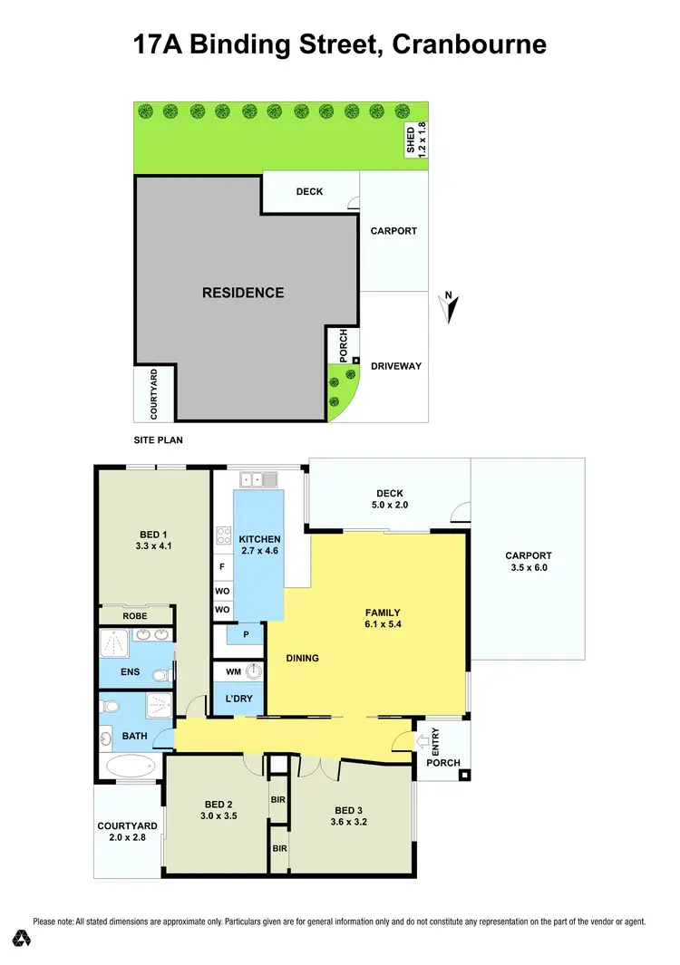Floorplan of Homely unit listing, 17a Binding Avenue, Cranbourne VIC 3977