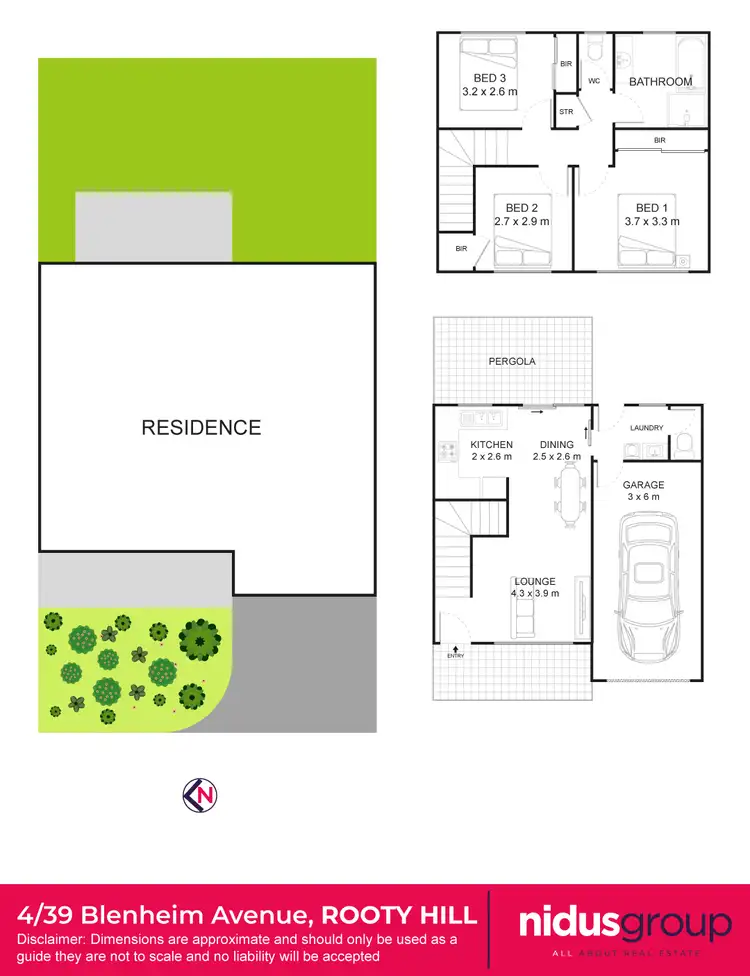 Floorplan of Homely townhouse listing, 4/39 Blenheim Avenue, Rooty Hill NSW 2766