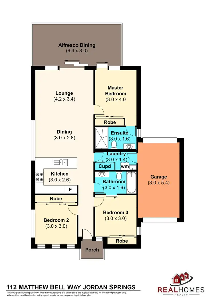 Floorplan of Homely house listing, 112 Matthew Bell Way, Jordan Springs NSW 2747