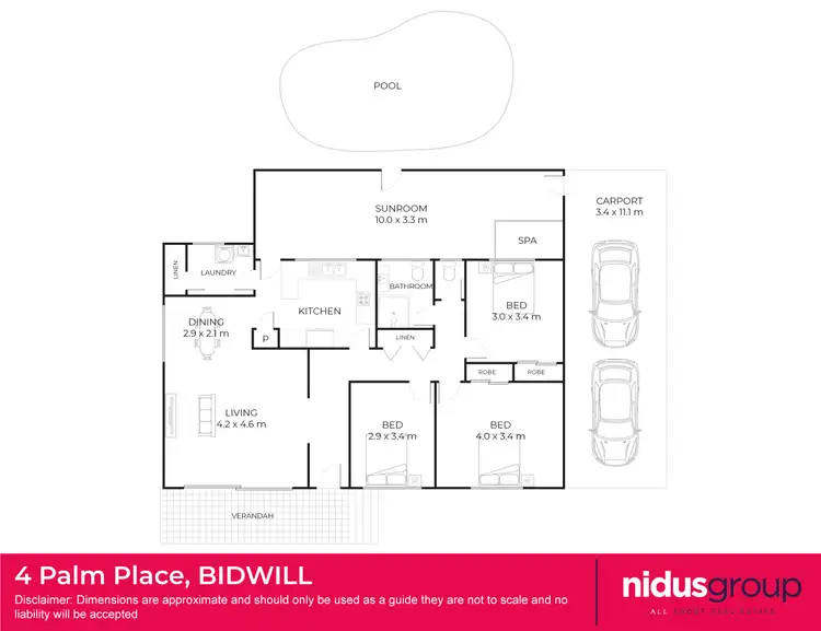 Floorplan of Homely house listing, 4 Palm Place, Bidwill NSW 2770