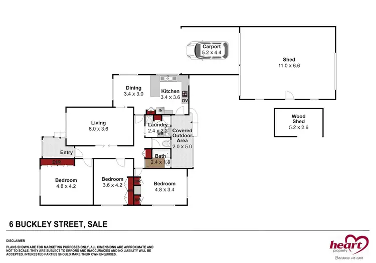 Floorplan of Homely house listing, 6 Buckley Street, Sale VIC 3850