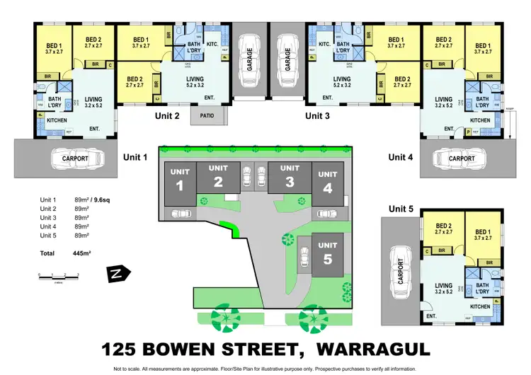 Floorplan of Homely block of units listing, 1 - 5 125 Bowen Street, Warragul VIC 3820