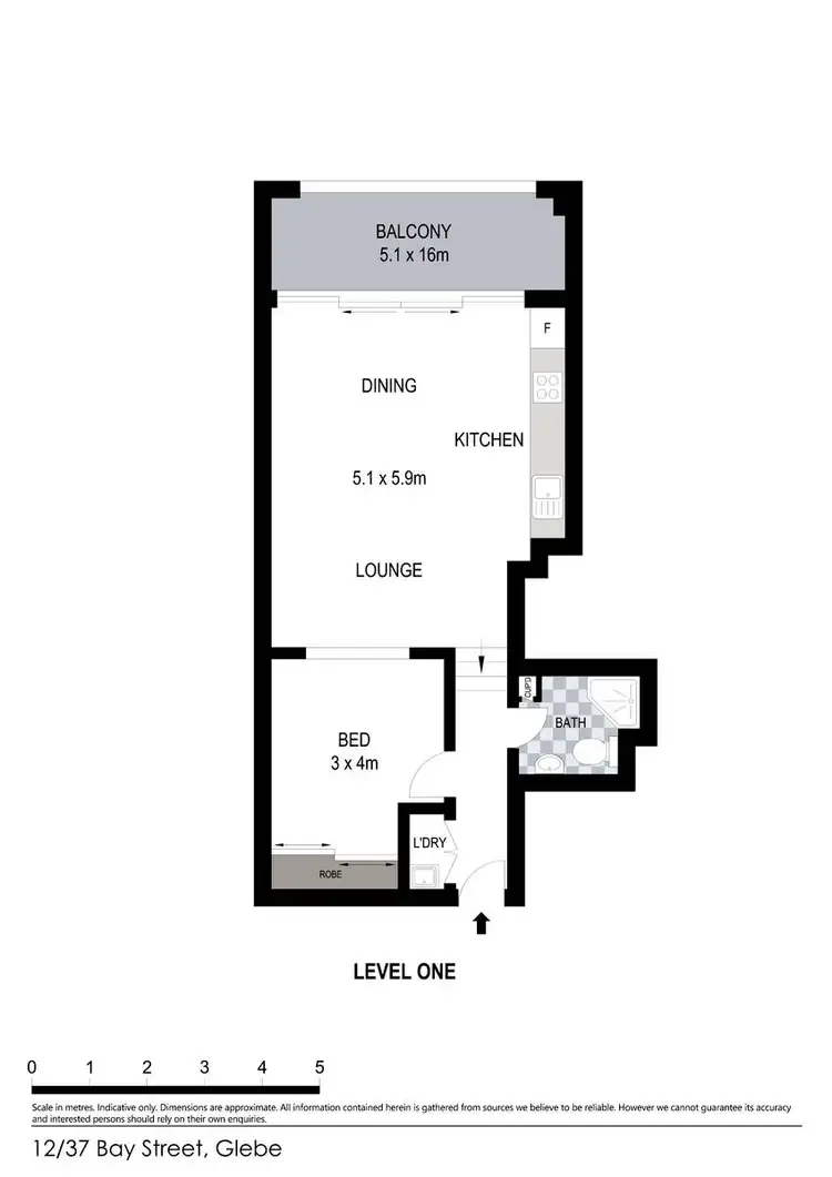 Floorplan of Homely apartment listing, 12/37 Bay Street, Glebe NSW 2037