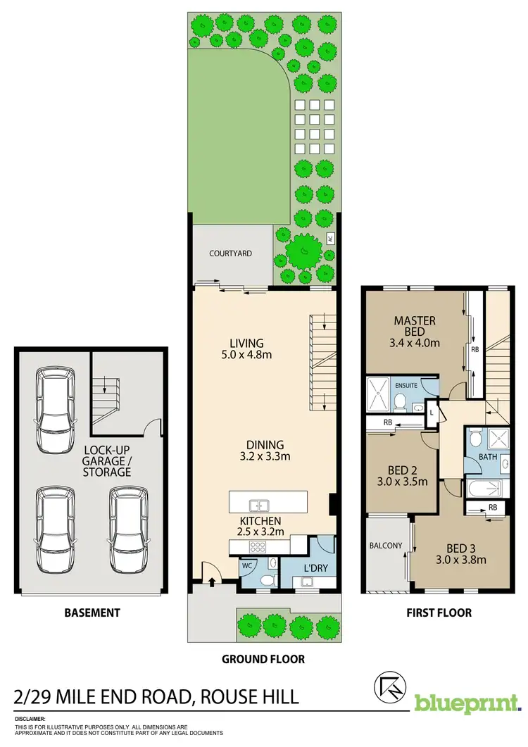 Floorplan of Homely townhouse listing, 2/29 Mile End Road, Rouse Hill NSW 2155