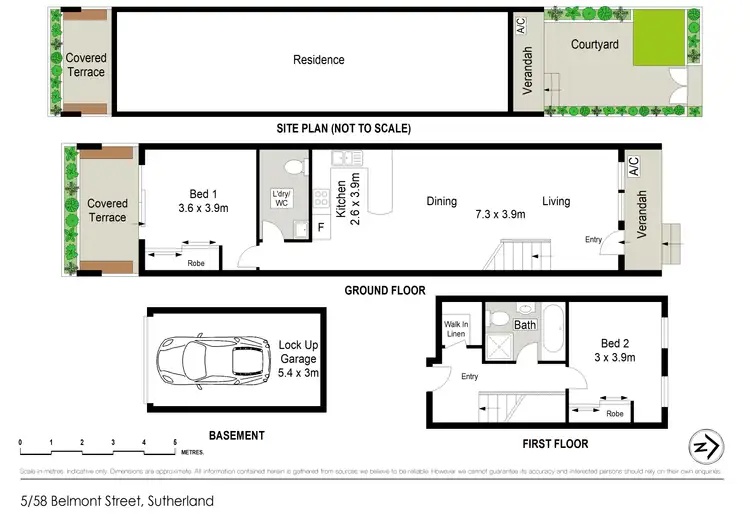 Floorplan of Homely apartment listing, 5/58 Belmont Street, Sutherland NSW 2232