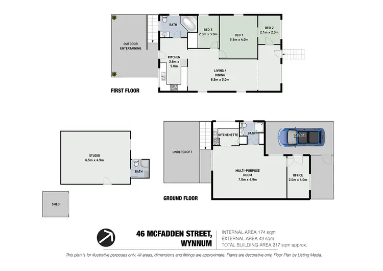 Floorplan of Homely house listing, 46 McFadden Street, Wynnum QLD 4178
