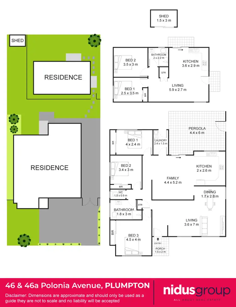 Floorplan of Homely house listing, 46 & 46A Polonia Avenue, Plumpton NSW 2761