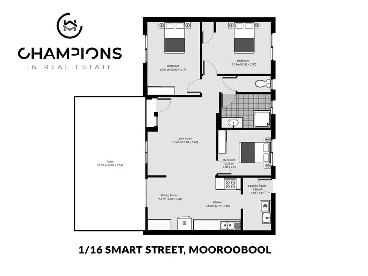 Floorplan of Homely house listing, 1/16 Smart Street, Mooroobool QLD 4870