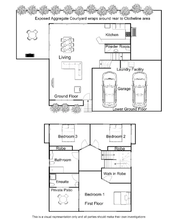 Floorplan of Homely townhouse listing, 2/68 Armadale Street, St Lucia QLD 4067