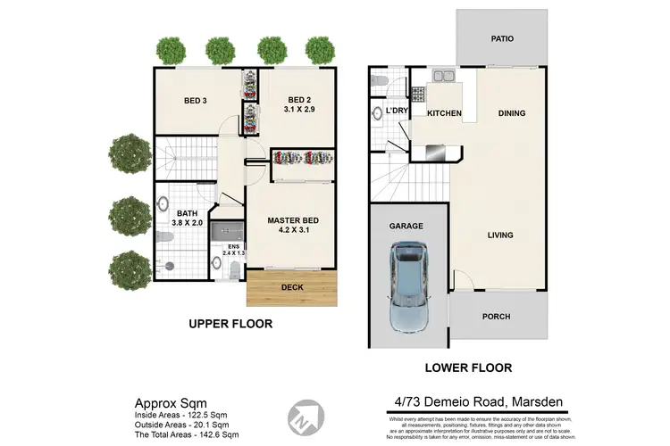 Floorplan of Homely townhouse listing, 4/73 Demeio Road, Berrinba QLD 4117