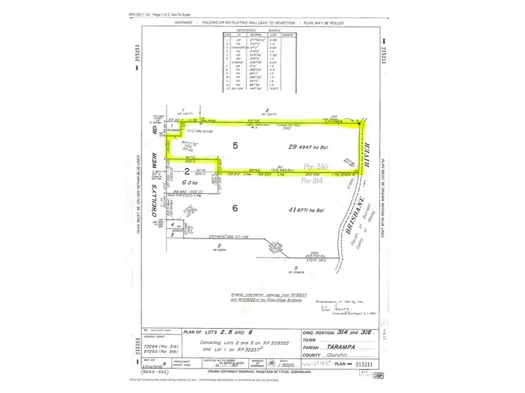 Floorplan of Homely land listing, 56 Oreillys Weir Road, Patrick Estate QLD 4311