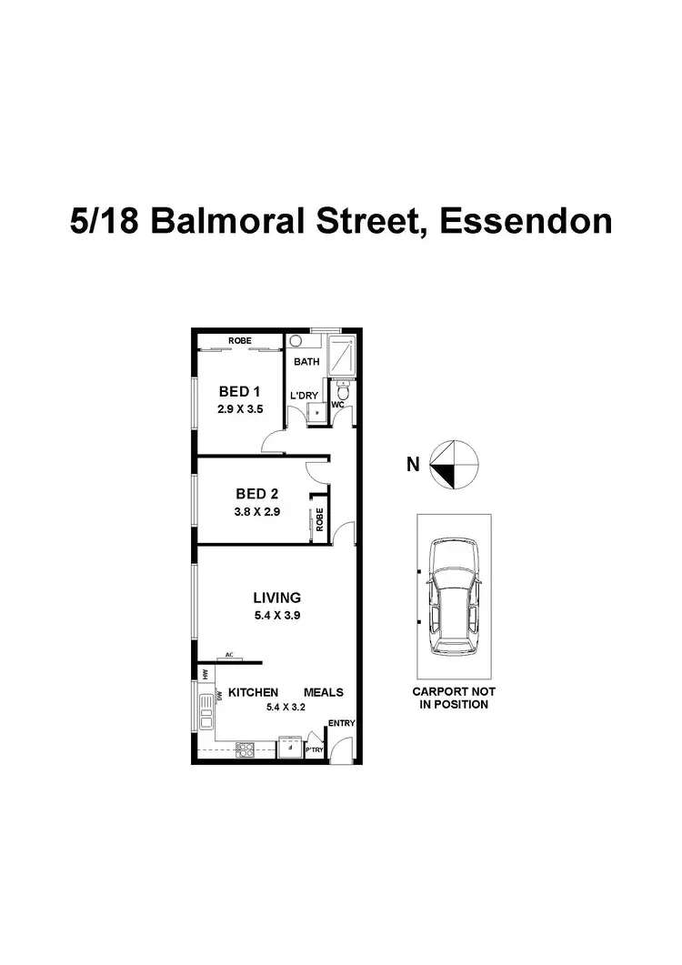 Floorplan of Homely unit listing, 5/18 Balmoral Street, Essendon VIC 3040