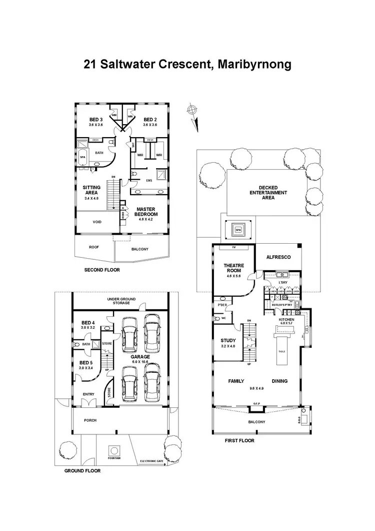 Floorplan of Homely house listing, 21 Saltwater Crescent, Maribyrnong VIC 3032
