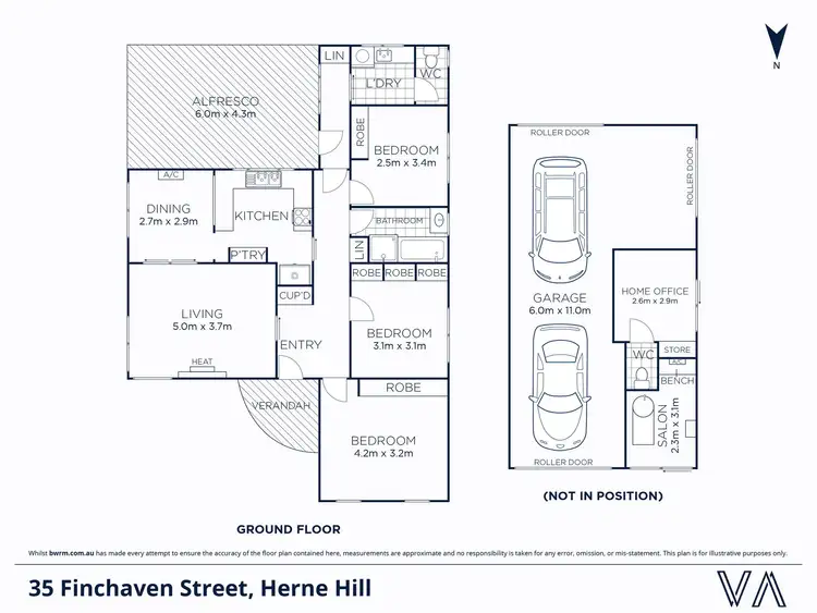 Floorplan of Homely house listing, 35 Finchaven Street, Herne Hill VIC 3218