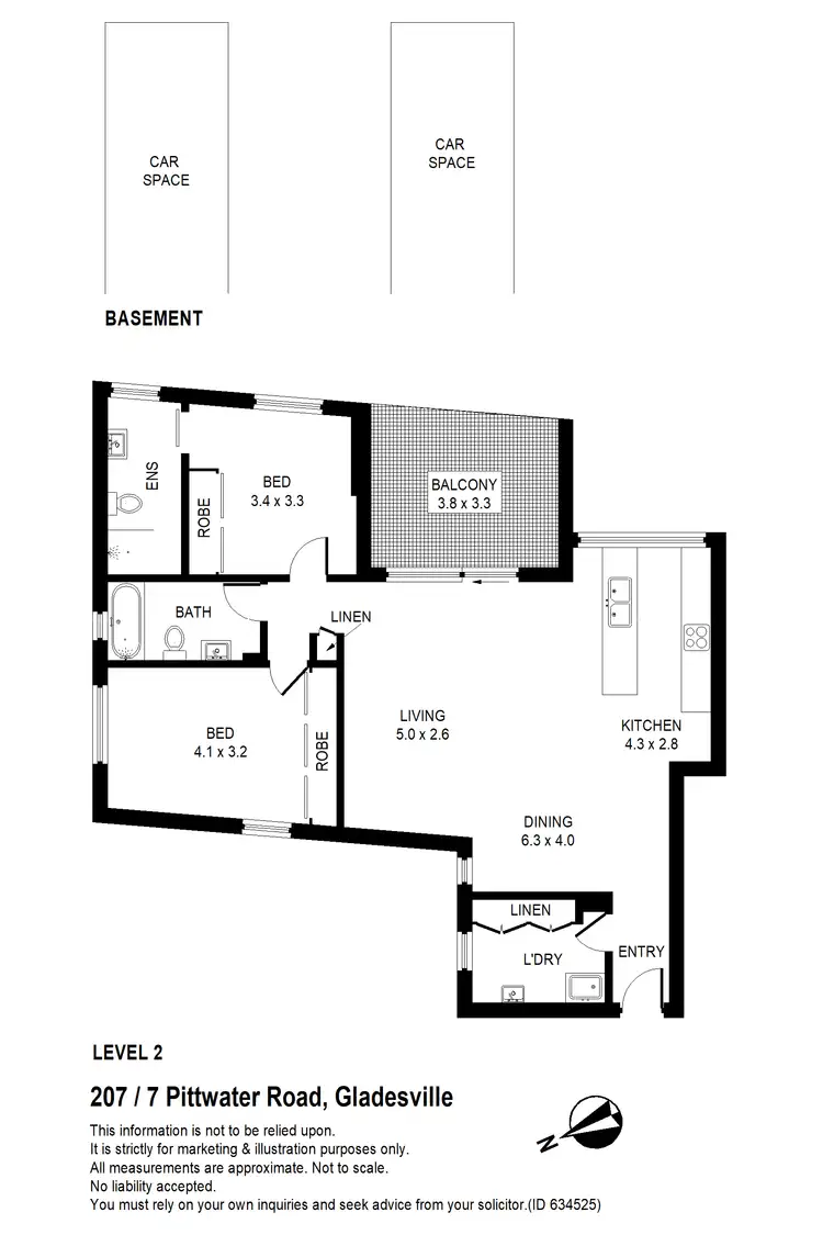 Floorplan of Homely apartment listing, 7/7 Pittwater Road, Gladesville NSW 2111