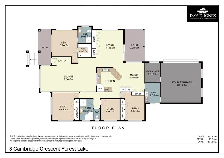 Floorplan of Homely house listing, 3 Cambridge Crescent, Forest Lake QLD 4078