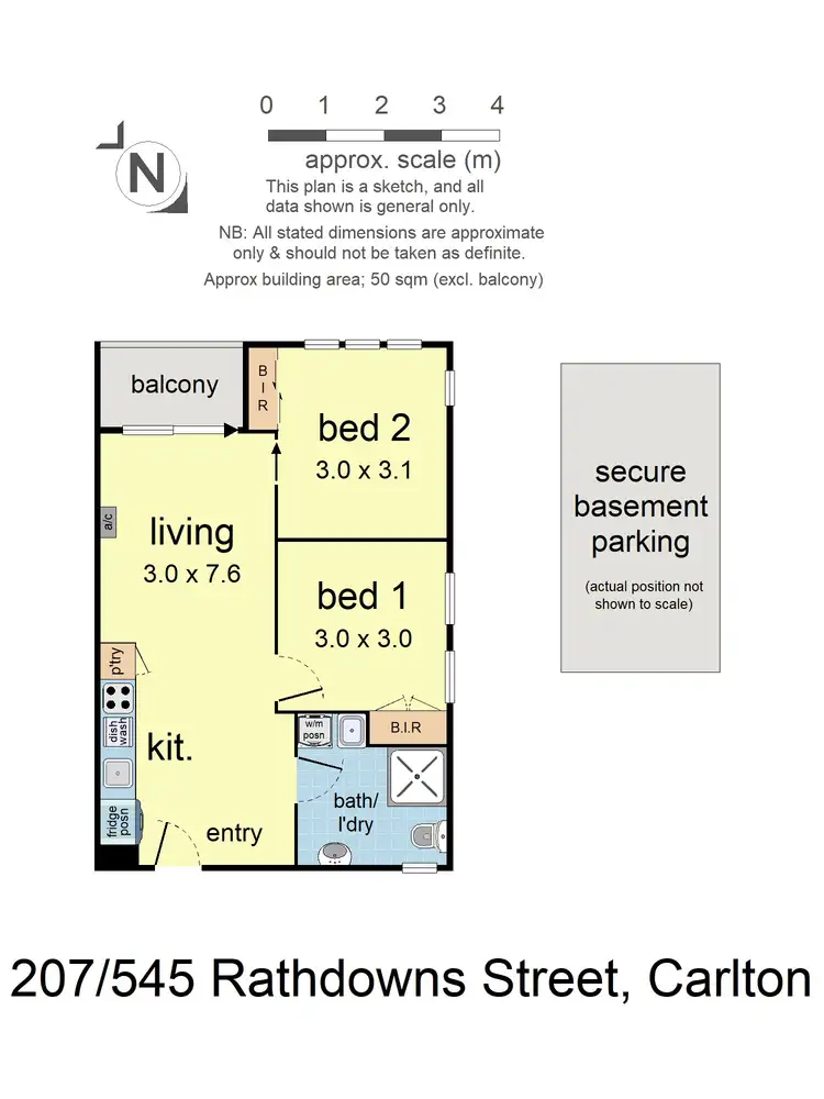Floorplan of Homely apartment listing, 207/545 Rathdowne Street, Carlton VIC 3053