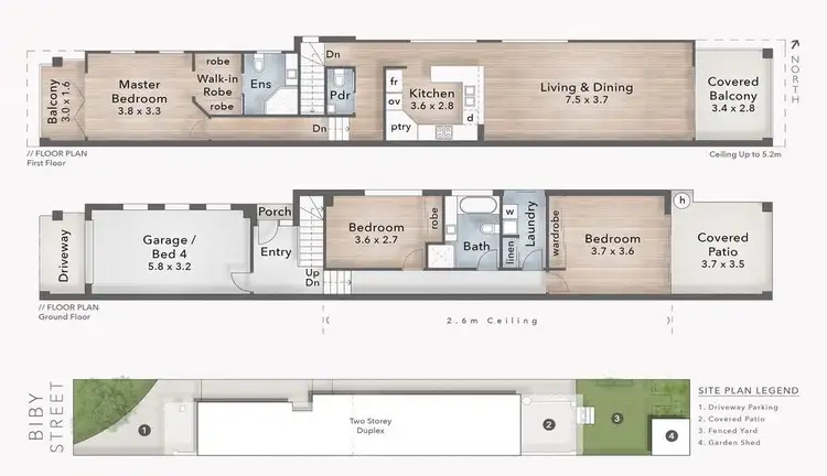 Floorplan of Homely semi-detached listing, 1/23 Biby Street, Tugun QLD 4224