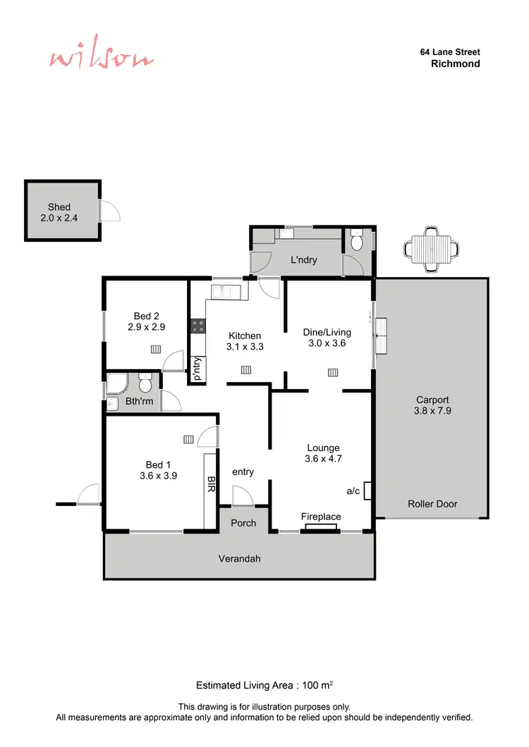 Floorplan of Homely house listing, 64 Lane Street, Richmond SA 5033