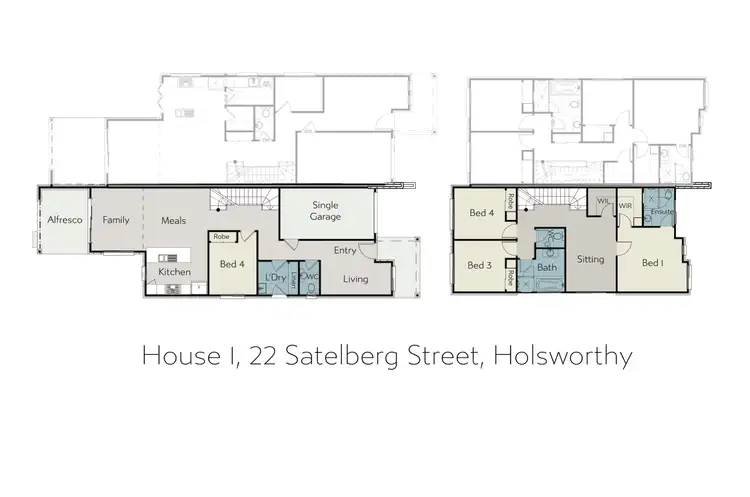 Floorplan of Homely house listing, House 1/22 Satelberg Street, Holsworthy NSW 2173