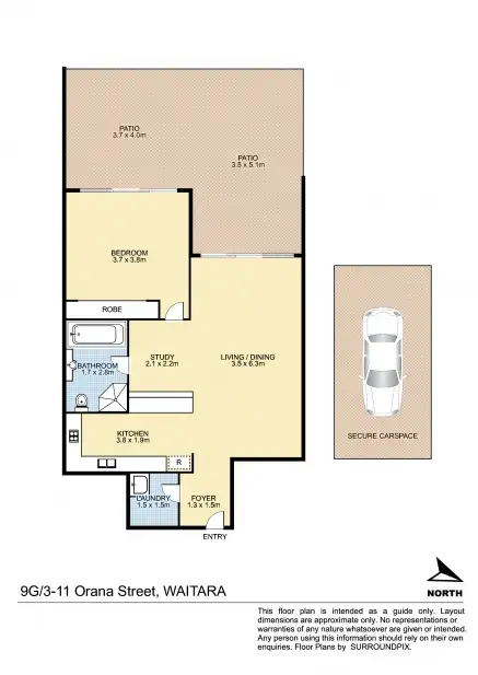 Floorplan of Homely apartment listing, 9/3-11 ORARA STREET, Waitara NSW 2077