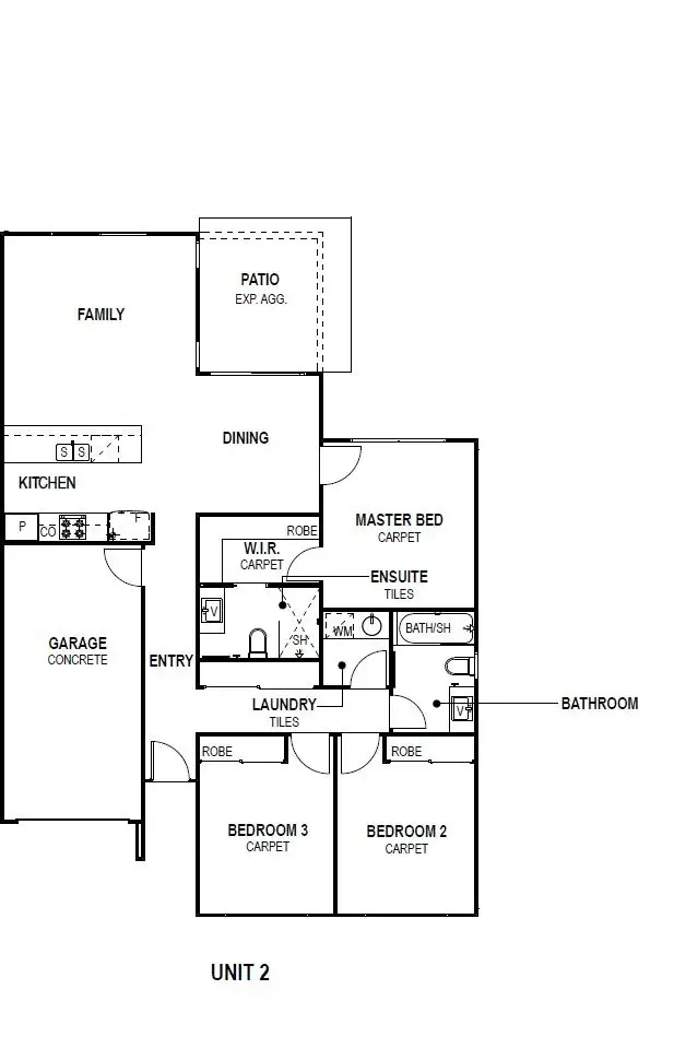 Floorplan of Homely semi-detached listing, 2/4 Xenia Street, Pimpama QLD 4209