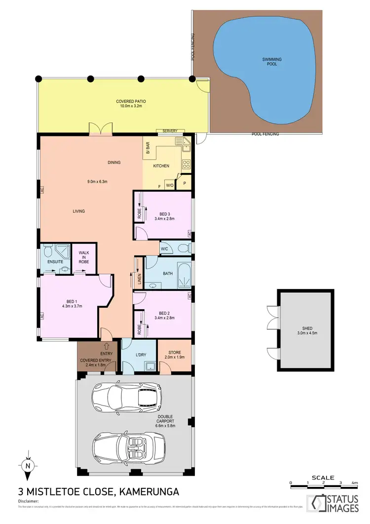 Floorplan of Homely house listing, 3 Mistletoe Close, Kamerunga QLD 4870