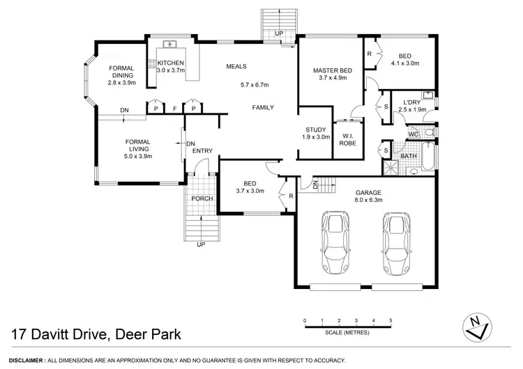 Floorplan of Homely house listing, 17 Davitt Drive, Deer Park VIC 3023