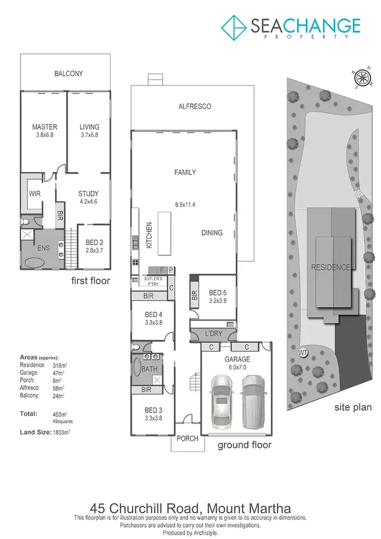 Floorplan of Homely house listing, 45 Churchill Road, Mount Martha VIC 3934