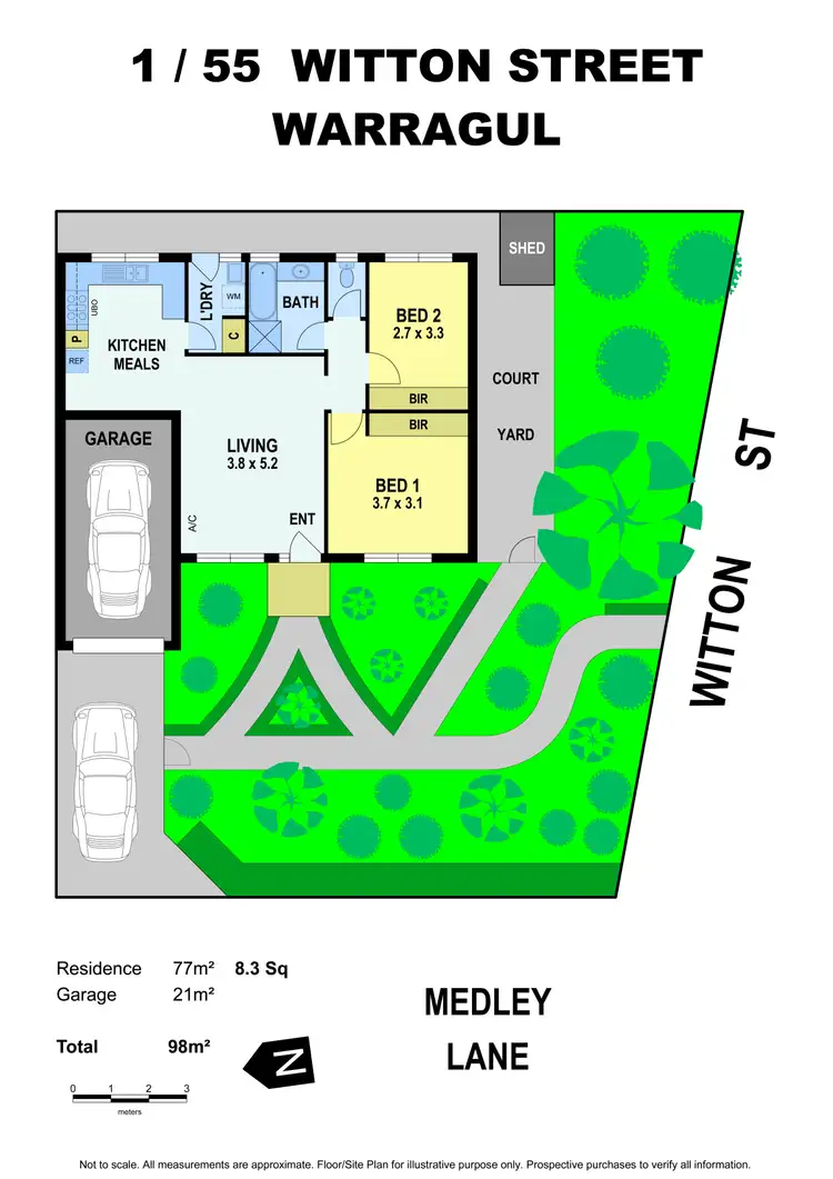 Floorplan of Homely unit listing, 1/55 Witton Street, Warragul VIC 3820
