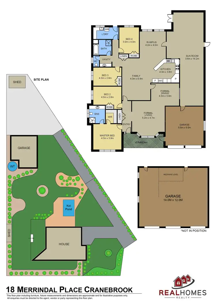 Floorplan of Homely rural property listing, 18 Merrindal Close, Cranebrook NSW 2749