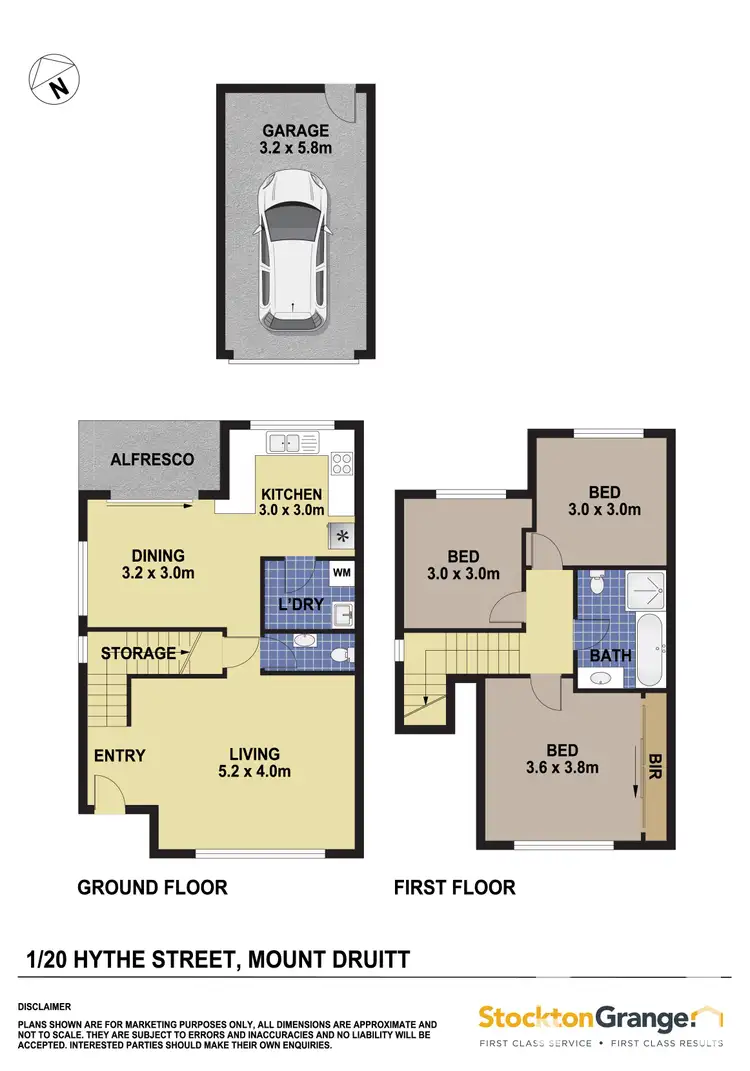 Floorplan of Homely townhouse listing, 1/20 Hythe Street, Mount Druitt NSW 2770
