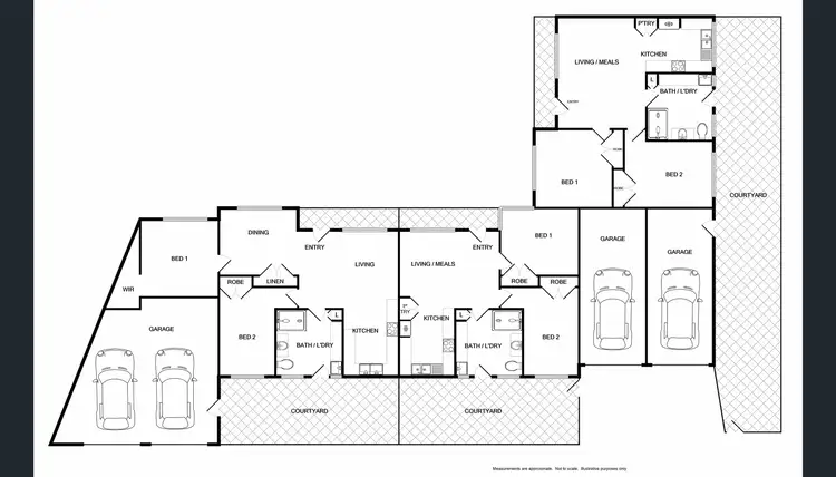 Floorplan of Homely block of units listing, 2,3 & 4/425 Urana Rd, Lavington NSW 2641