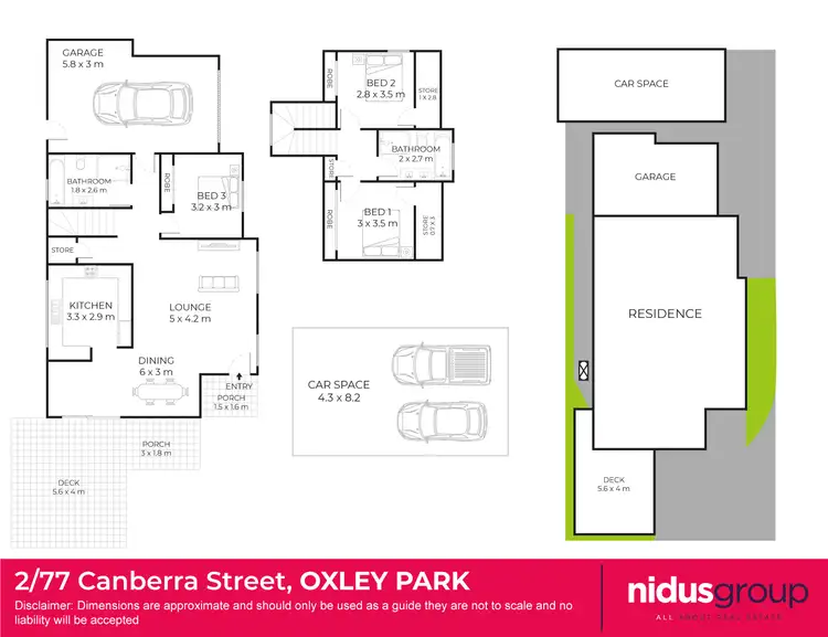 Floorplan of Homely townhouse listing, 2/77 Canberra Street, Oxley Park NSW 2760