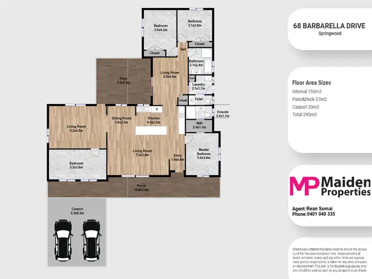 Floorplan of Homely house listing, 68 Barbaralla Drive, Springwood QLD 4127