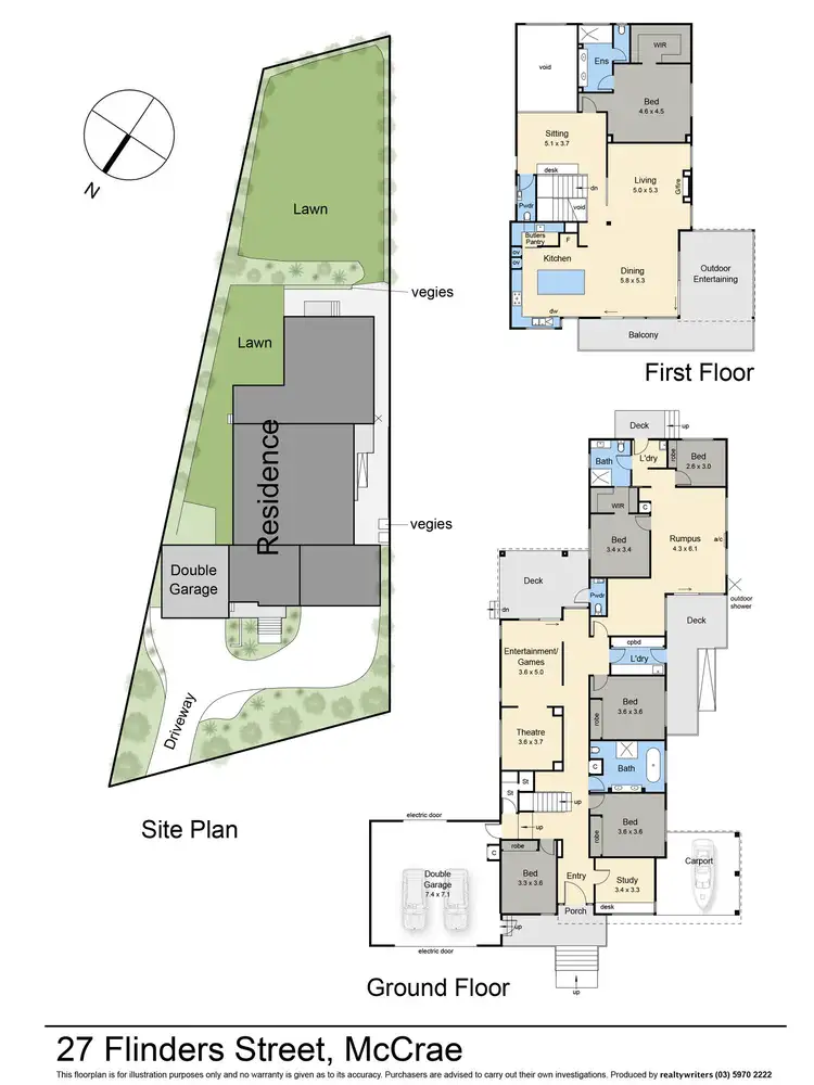 Floorplan of Homely house listing, 27 Flinders Street, Mccrae VIC 3938