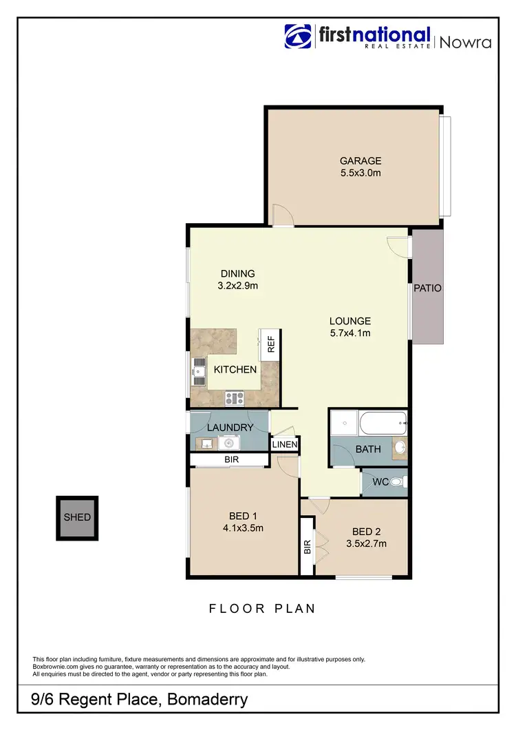 Floorplan of Homely villa listing, 9/6 Regent Place, Bomaderry NSW 2541