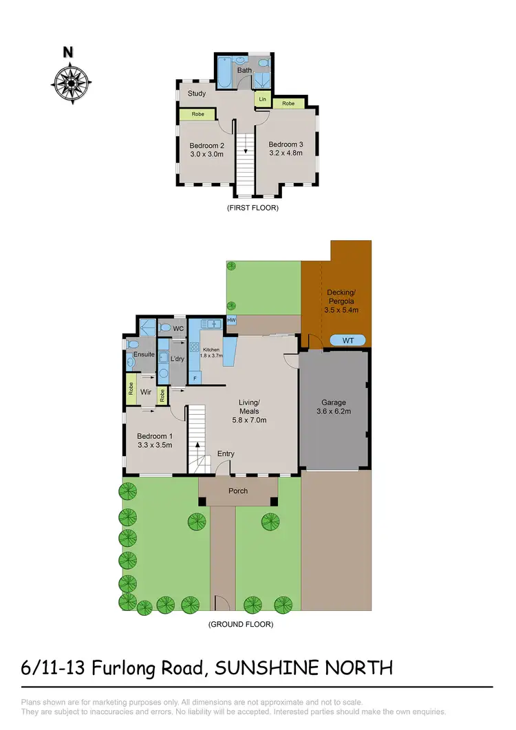 Floorplan of Homely townhouse listing, 6/11-13 Furlong Road, Sunshine North VIC 3020