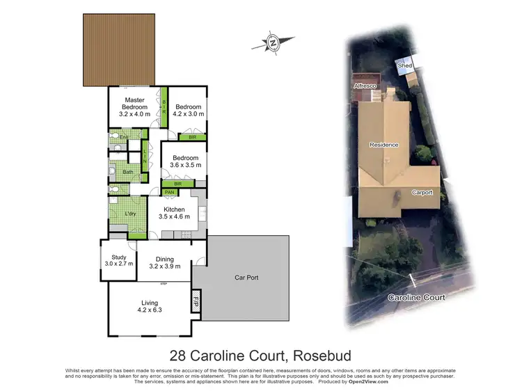 Floorplan of Homely house listing, 28 Caroline Court, Rosebud VIC 3939