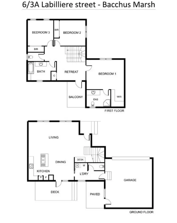 Floorplan of Homely townhouse listing, 6/3A Labilliere Street, Maddingley VIC 3340