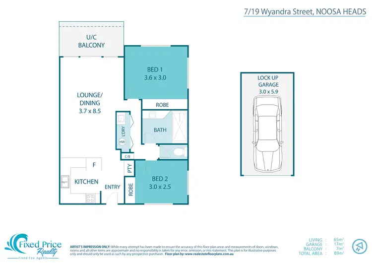 Floorplan of Homely apartment listing, 7/19 Wyandra Street, Noosa Heads QLD 4567