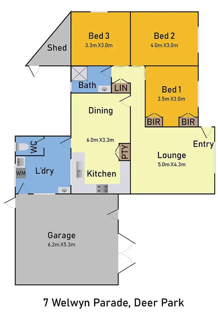 Floorplan of Homely house listing, 7 Welwyn Parade, Deer Park VIC 3023