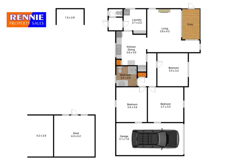 Floorplan of Homely house listing, 11 Fleming Street, Morwell VIC 3840