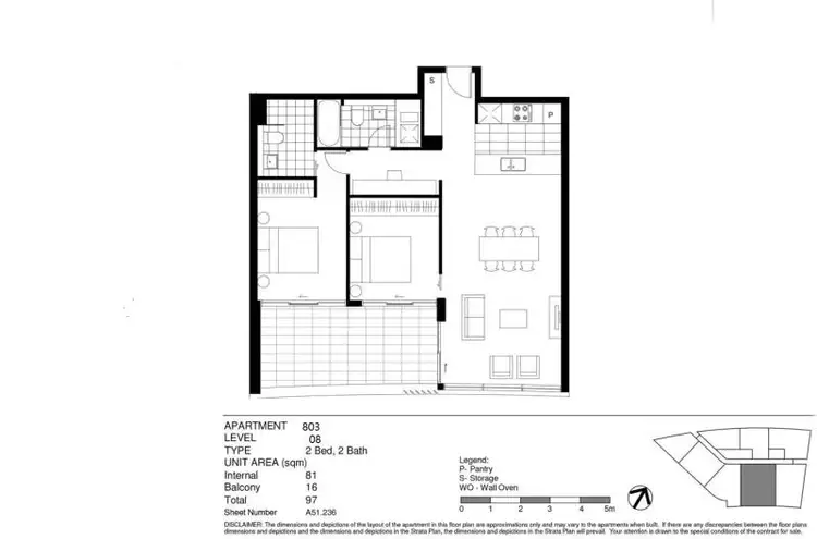 Floorplan of Homely apartment listing, 803/16 Brodie Spark Drive, Wolli Creek NSW 2205