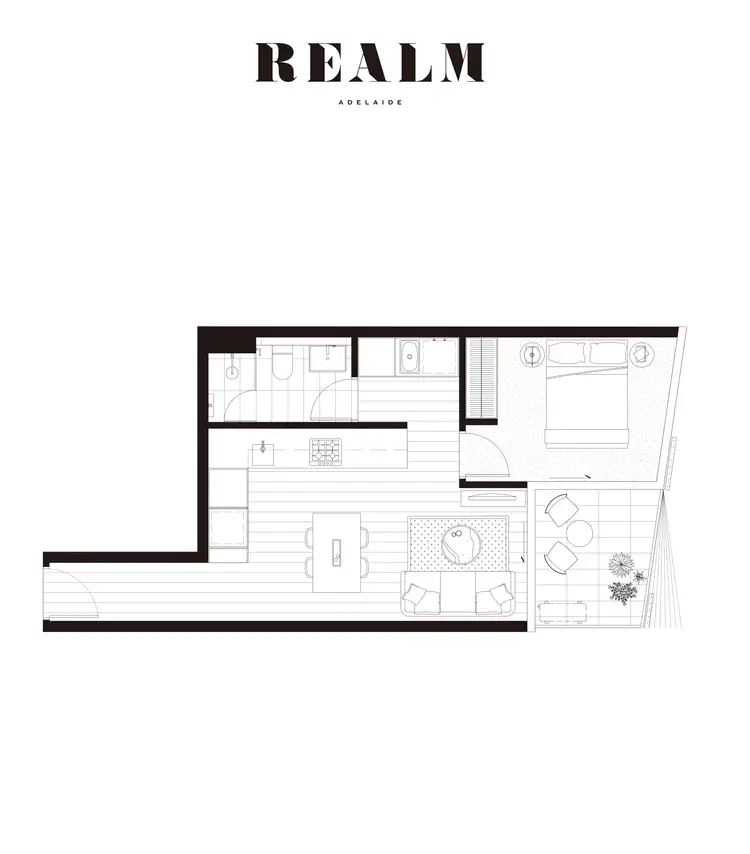 Floorplan of Homely apartment listing, 1907/15 Austin Street, Adelaide SA 5000