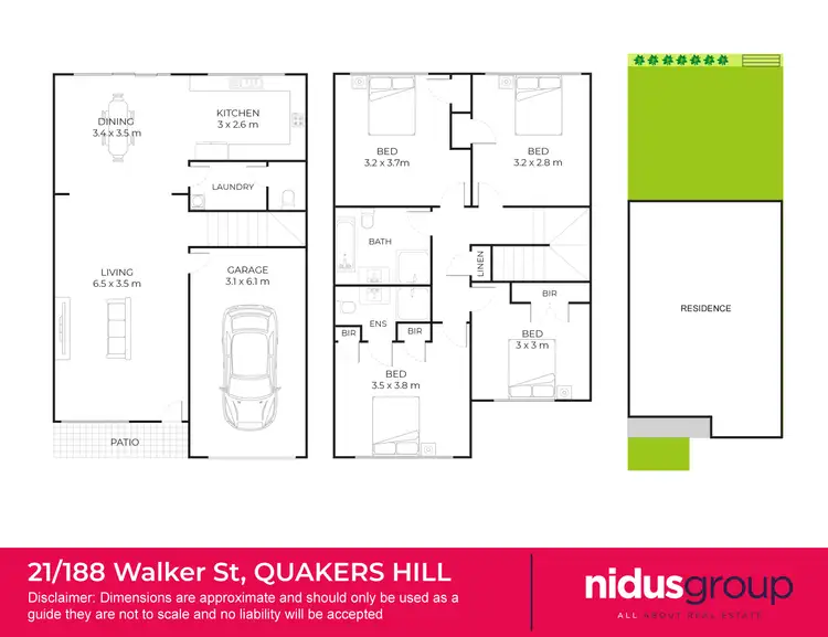 Floorplan of Homely townhouse listing, 21/188 Walker Street, Quakers Hill NSW 2763