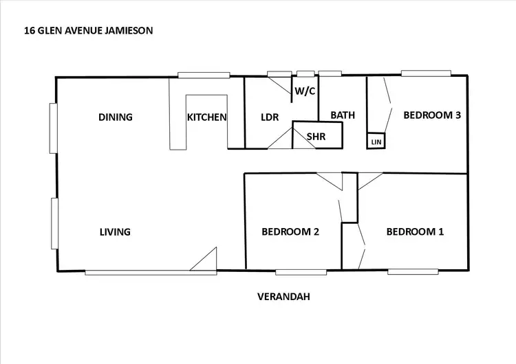 Floorplan of Homely house listing, 16 Glen Avenue, Jamieson VIC 3723