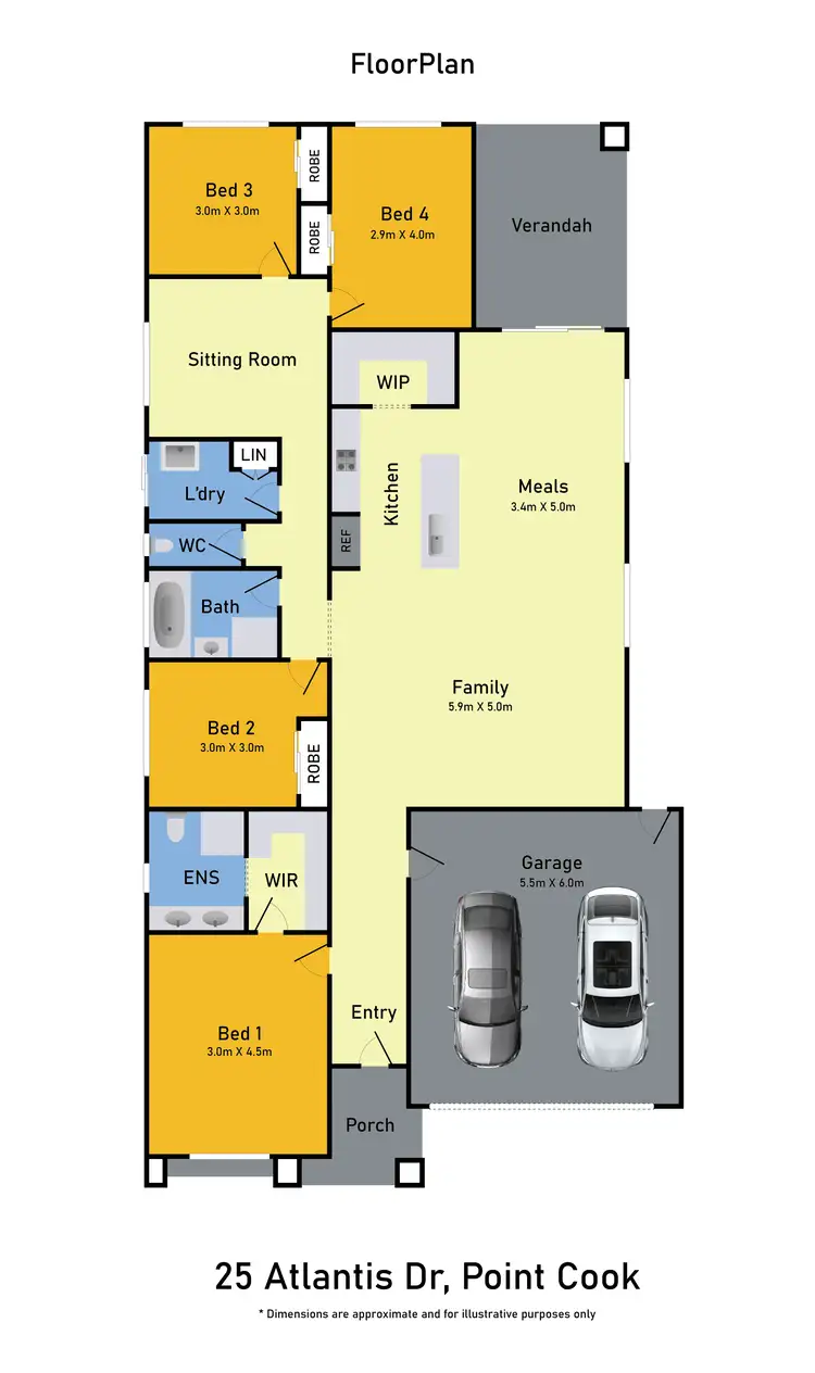 Floorplan of Homely house listing, 25 Atlantis Drive, Point Cook VIC 3030