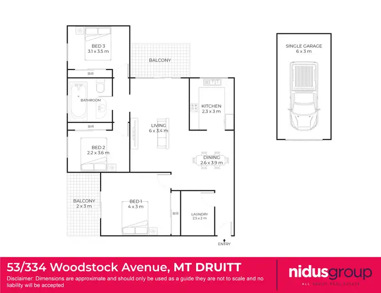 Floorplan of Homely apartment listing, 53/334 Woodstock Avenue, Mount Druitt NSW 2770