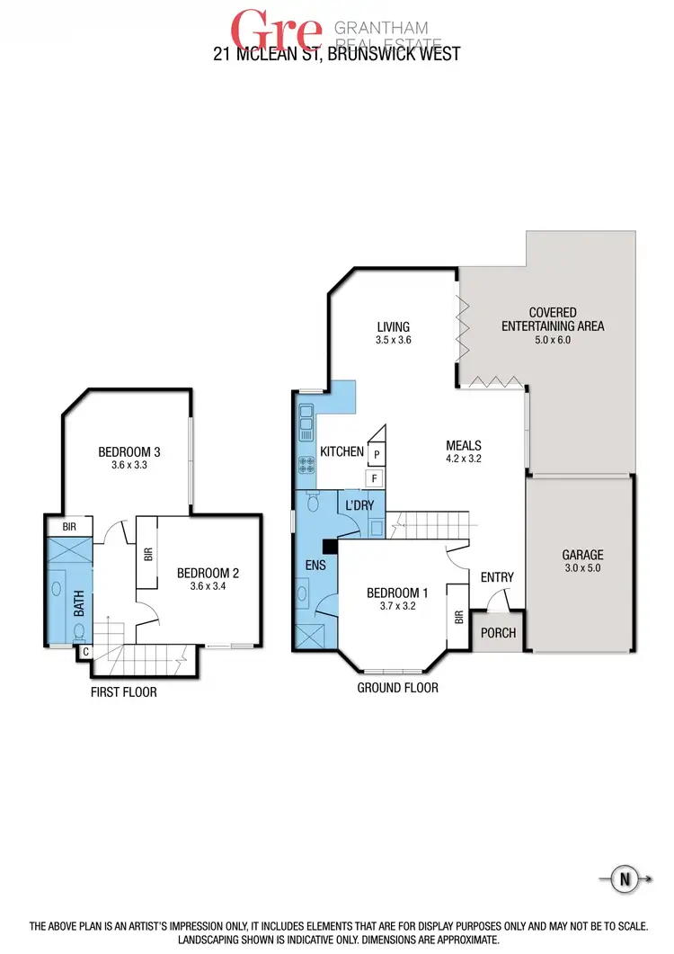 Floorplan of Homely townhouse listing, 21 McLean Street, Brunswick West VIC 3055